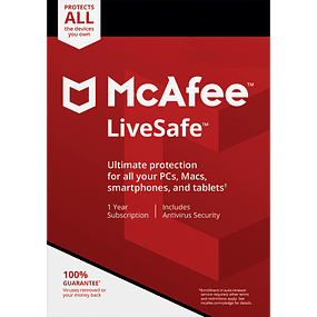 McAfee Live safe protection 10-Devices / 1-Year